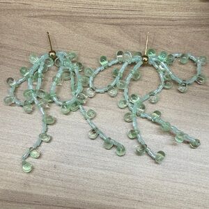 Elegant Green Beaded Earrings